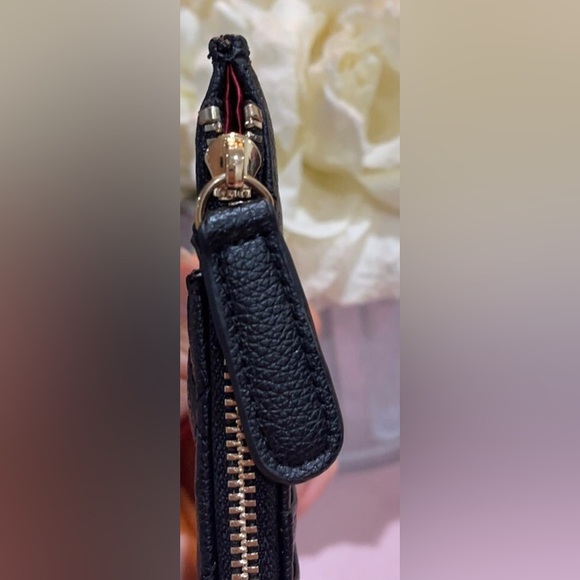 CHANEL Caviar Classic Flat Wallet Pouch Black | Quilted Seam Signature Logo NEW - Picture 3 of 7